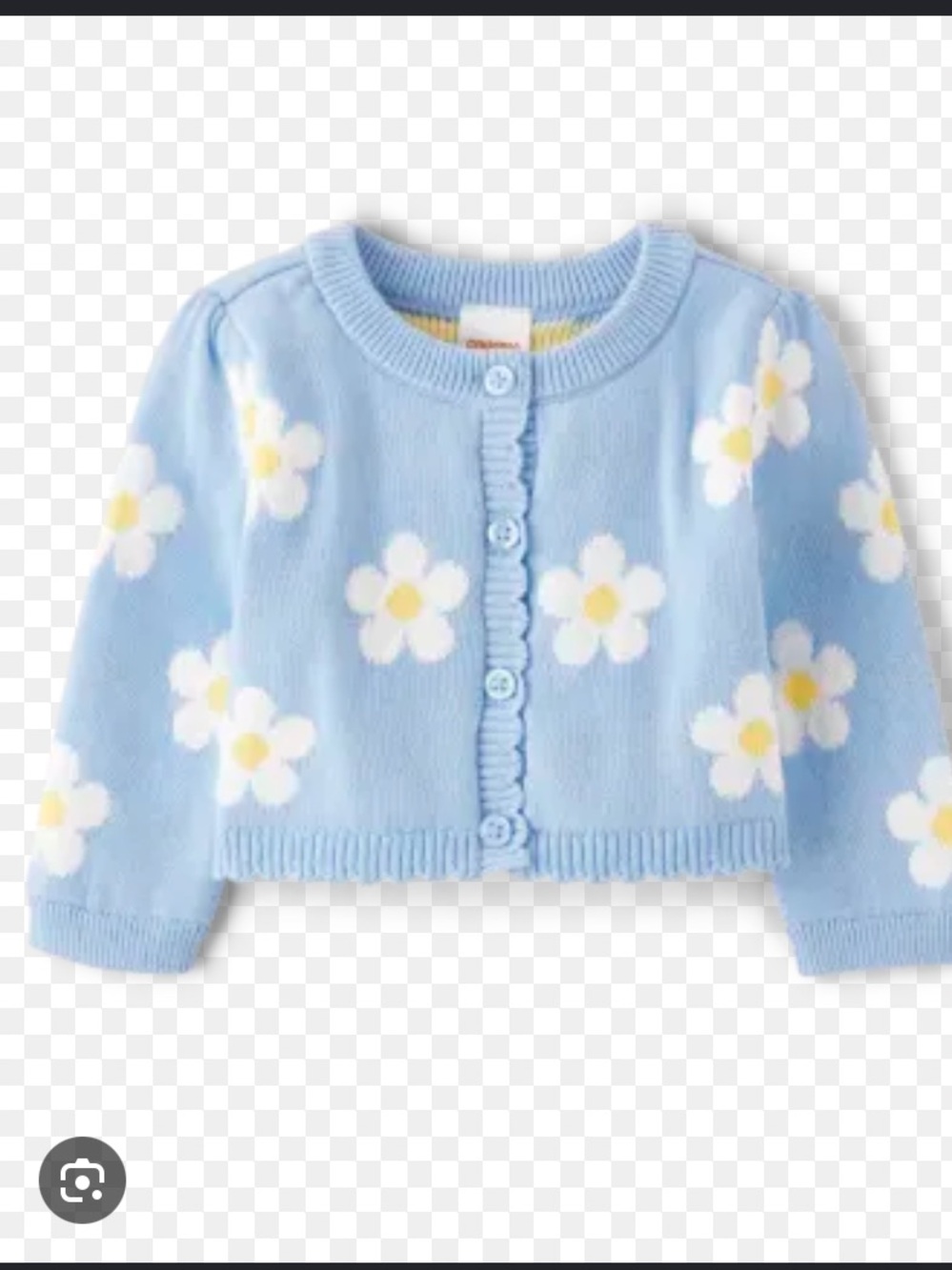 Gymboree Light Blue Daisy Knit Cardigan